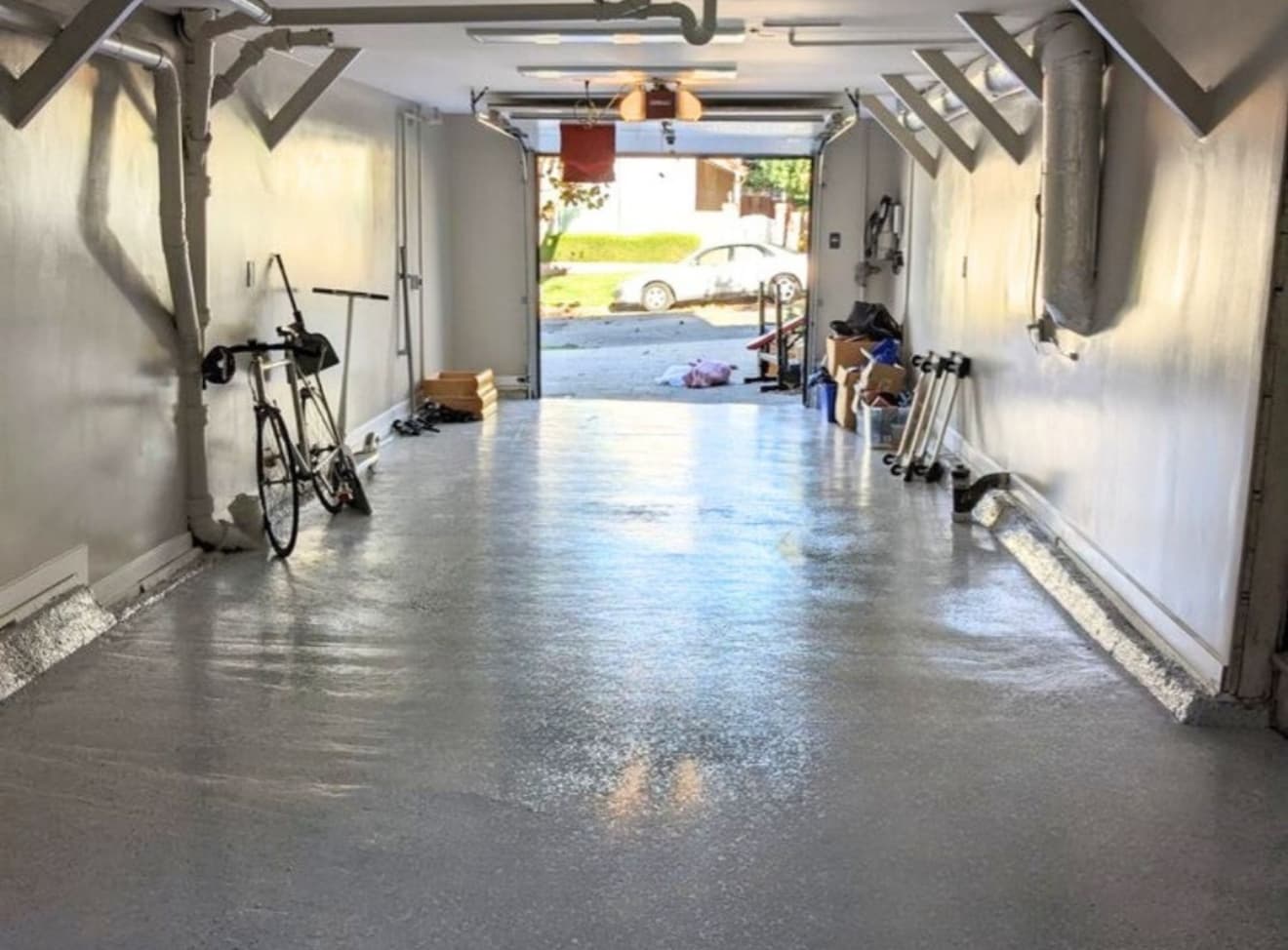 Garage floor after epoxy