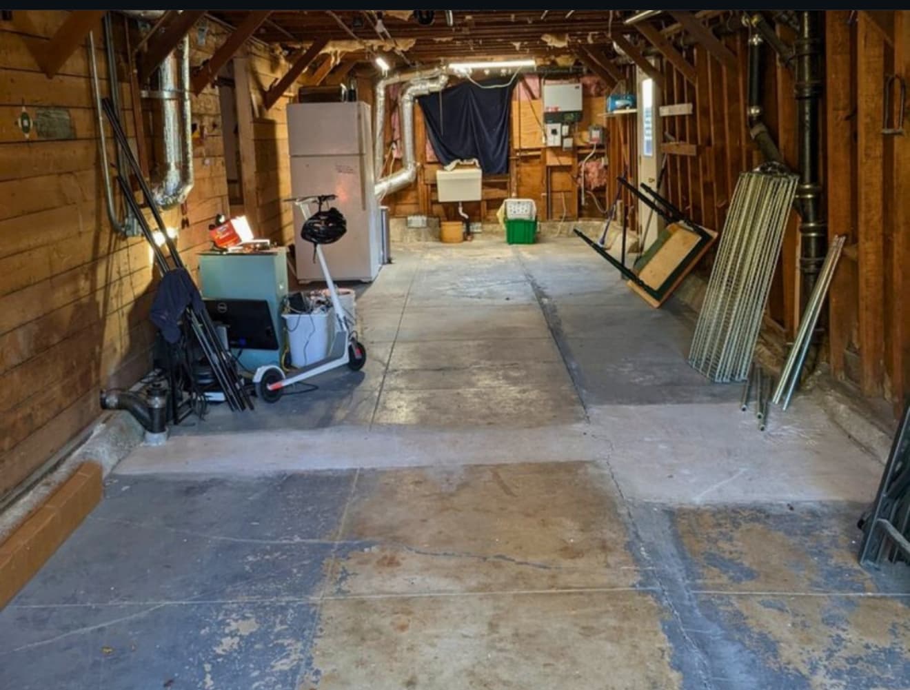 Garage floor before epoxy